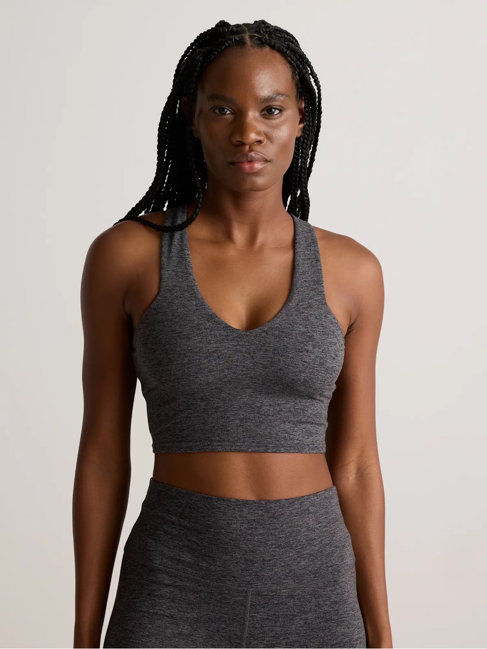 Quince Ultra-Soft V-Neck Cropped Tank